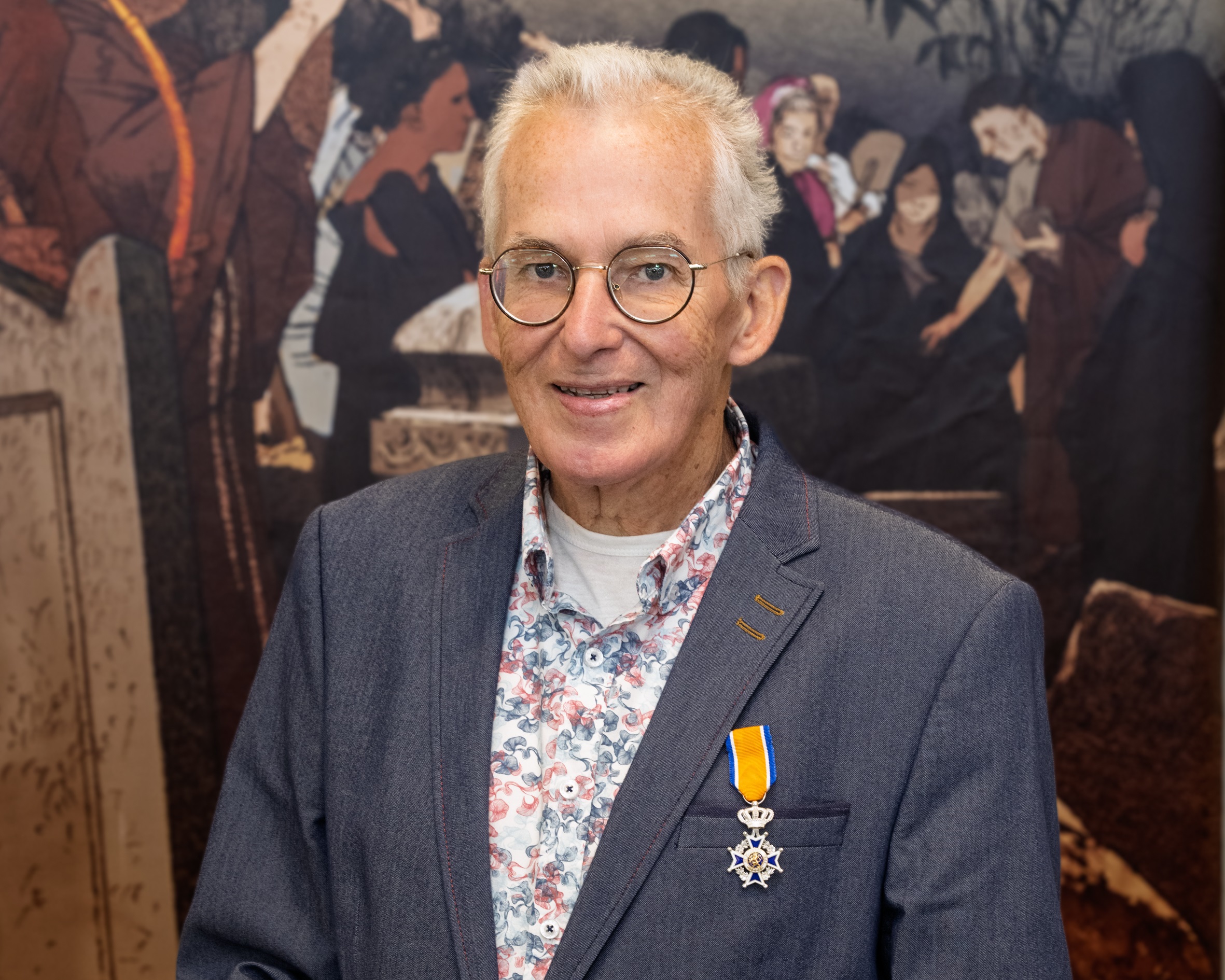 Foto Willy Pijpers met Koninklijke onderscheiding