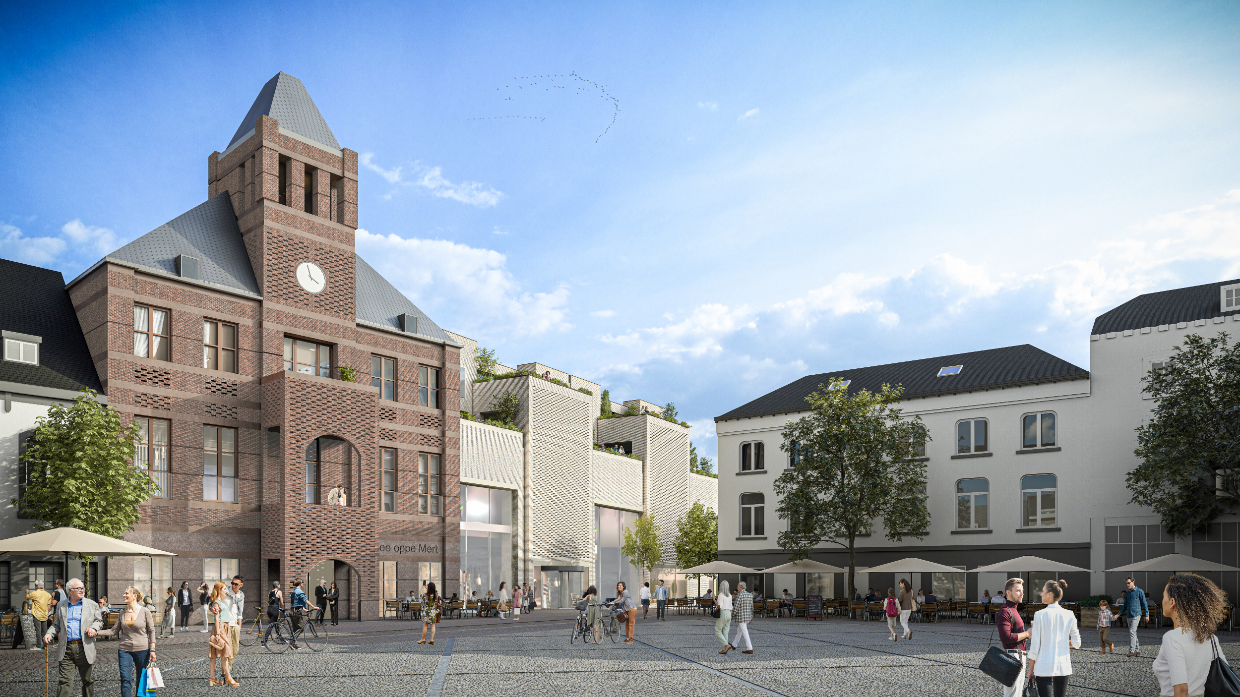 Beeld van toekomstige situatie Huis aan de Markt in Sittard.